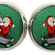 Load image into Gallery viewer, Crack Shot Kringle: Cufflinks - Green