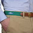 Load image into Gallery viewer, Catch of the Day: Embroidered Belt - Aqua