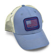 Load image into Gallery viewer, Trout Flag: Badged Trucker Cap - Shoal Blue