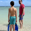 Load image into Gallery viewer, Key Largo Coral: Kid's Swim Trunks - Blue