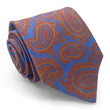 Load image into Gallery viewer, Paisley: Tie - Blue/Orange