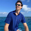 Load image into Gallery viewer, Skiff Dogs: Upcycled Surf Polo - Deep Blue