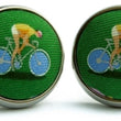 Load image into Gallery viewer, Bicycle Race: Cufflinks - Green