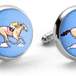 Load image into Gallery viewer, And They're Off: Cufflinks - Blue