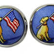 Load image into Gallery viewer, Dogs Love America: Cufflinks - Blue