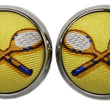 Load image into Gallery viewer, What a Racket: Cufflinks - Yellow