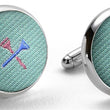 Load image into Gallery viewer, Tee Time: Woven Silk Cufflinks - Mint
