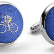 Load image into Gallery viewer, Cyclist: Cufflinks - Blue