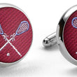 Load image into Gallery viewer, American Made Collared Greens Cufflinks - Silk Navy Made in the USA