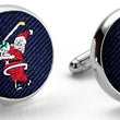 Load image into Gallery viewer, American Made Collared Greens Cufflinks - Silk Navy Made in the USA