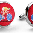 Load image into Gallery viewer, Bicycle Race: Cufflinks - Red