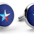 Load image into Gallery viewer, Texas Star: Woven Silk Cuffllinks - Navy
