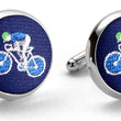Load image into Gallery viewer, Bicyclist: Cufflinks - Navy