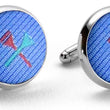 Load image into Gallery viewer, Tee Time: Woven Silk Cufflinks - Light Blue