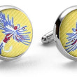 Load image into Gallery viewer, Royal Wulff: Woven Silk Cufflinks - Yellow