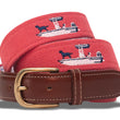 Load image into Gallery viewer, Skiff Dogs: Embroidered Belt - Coral