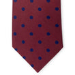 Load image into Gallery viewer, College Collection Dots: Tie - Maroon/Navy