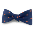 Load image into Gallery viewer, College Collection Dots: Bow - Navy/Orange