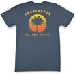 Load image into Gallery viewer, Vintage Sunset: Short Sleeve T-Shirt - Steel Blue