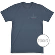 Load image into Gallery viewer, Patriotic Pup: Toddler Short Sleeve T-Shirt - Steel Blue
