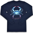 Load image into Gallery viewer, Blue Crab: Long Sleeve T-Shirt - Navy