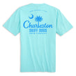Load image into Gallery viewer, Skiff Dogs Hometown: Pocket Short Sleeve T-Shirt - Aquamarine/Blue
