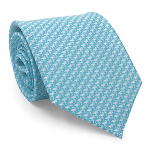 Flamingo Silhouette: Tie - Aqua