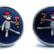 Load image into Gallery viewer, Xmas Monkey: Cufflinks - Navy
