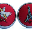 Load image into Gallery viewer, Three French Hens: Cufflinks - Red
