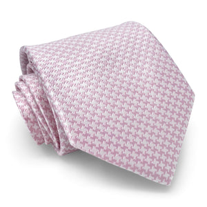 Houndstooth: Tie - Light Pink