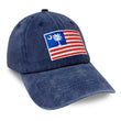 Load image into Gallery viewer, Palmetto Flag: Embroidered Twill Cap - Deep Water
