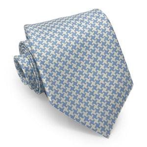 Gatsby Houndstooth: Tie - Light Blue