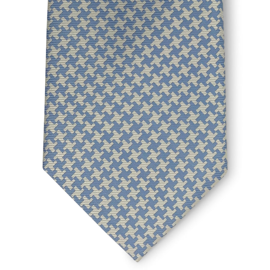 Gatsby Houndstooth: Tie - Light Blue