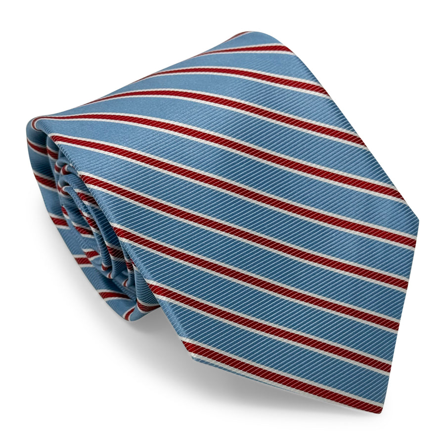 Whitman: Tie - Light Blue/Red