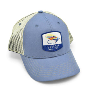 Looking Fly: Badged Trucker Cap - Shoal Blue