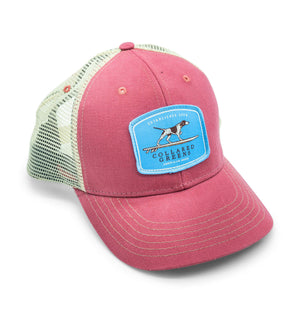 Pointer Surfer: Badged Trucker Cap - Port Side Red