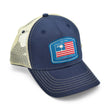 Load image into Gallery viewer, Palmetto Flag: Badged Trucker Cap - Navy
