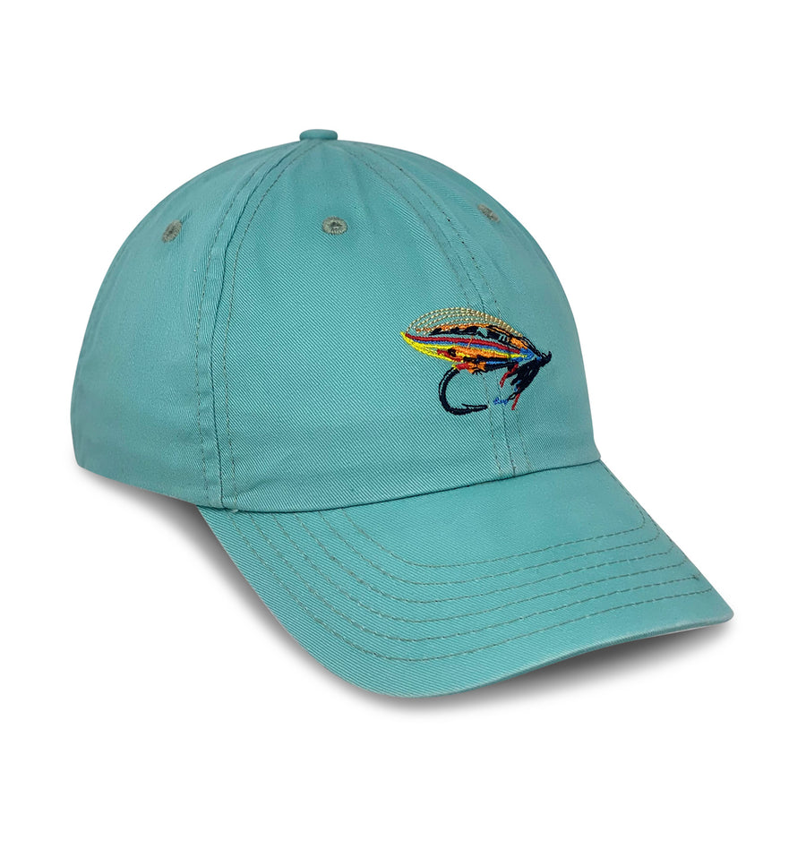 Looking Fly: Embroidered Twill Cap - Gulf Aqua