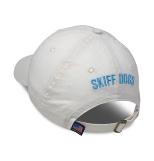 Hang Ten Hound: Embroidered Twill Cap - White