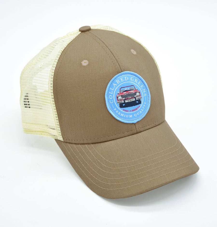 Vintage Bronco: Badged Trucker Cap - Driftwood