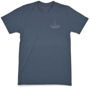 East Bay Sunrise: Short Sleeve T-Shirt - Steel Blue
