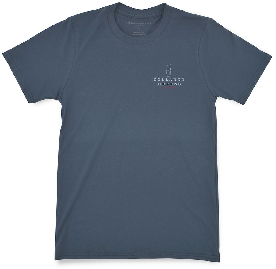 East Bay Sunrise: Short Sleeve T-Shirt - Steel Blue