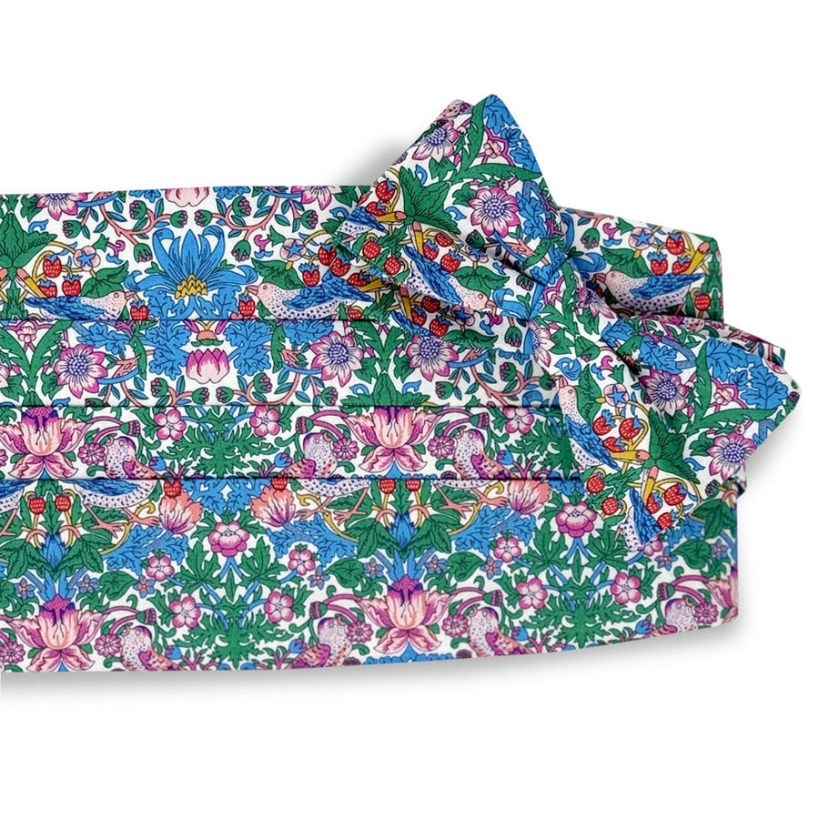 Strawberry Fields: Carolina Cotton Cummerbund Set - Aqua