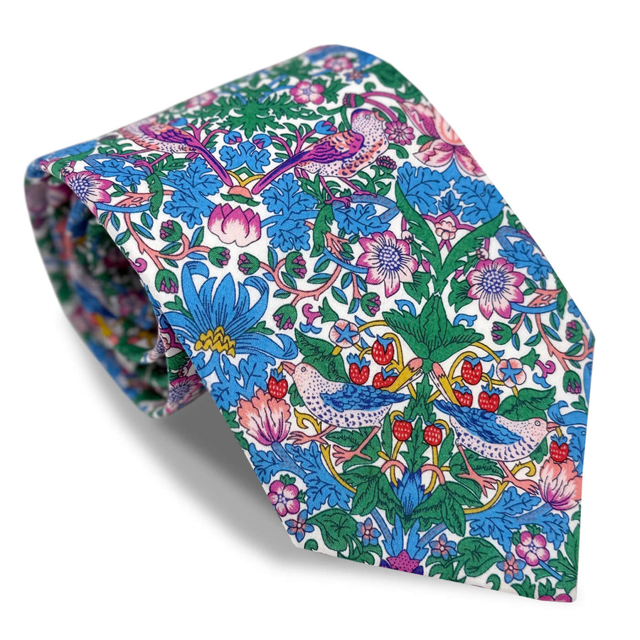 Strawberry Fields: Carolina Cotton Tie - Aqua