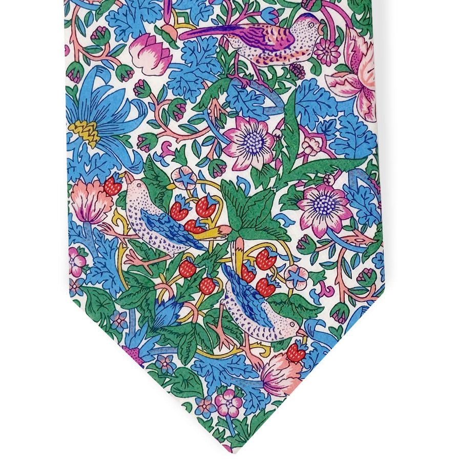Strawberry Fields: Carolina Cotton Tie - Aqua
