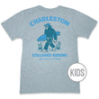 Load image into Gallery viewer, Surfin' Sasquatch: Kid's Short Sleeve T-Shirt - Gray
