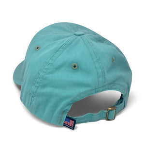 Skiff Dogs Logo: Badged Twill Cap - Gulf Aqua