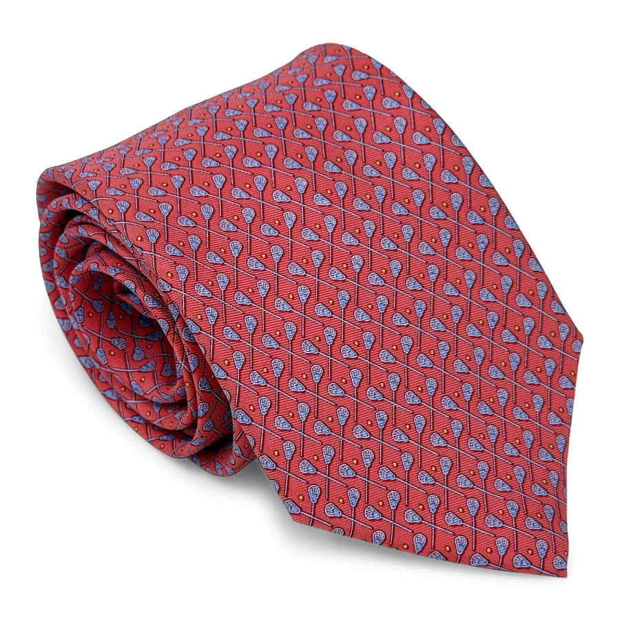Lacrosse Sticks: Tie - Coral