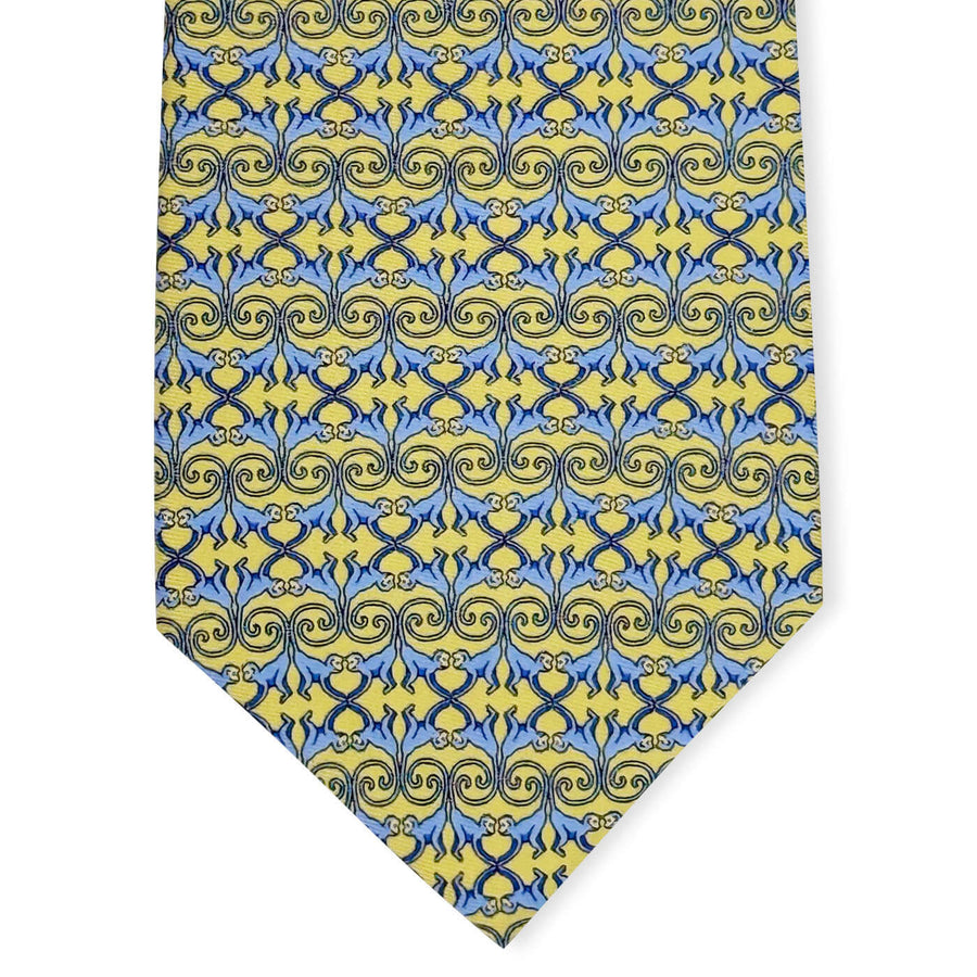 Four Monkeys: Tie - Yellow/Blue