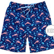 Load image into Gallery viewer, Spiny Lobster Season: Kid's Swim Trunks - Deep Blue

